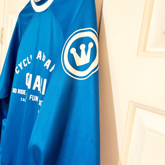 CANARI Men's Cycling Apparel blue & white full zip long sleeve cycling jersey XL - Picture 7 of 14